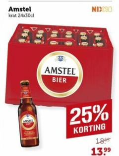  amstel krat bier 25 24x30cl nix18 