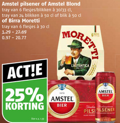  amstel flesjes bier blikjes 6 24 25 30 50 1870 pilsener blond tray blikken 33 blik moretti liter v.a. traditie 