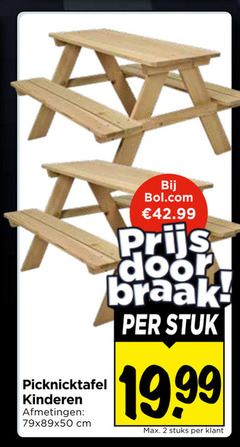  kinderpicknicktafel 2 picknicktafel kinderen cm bol.com stuk stuks 