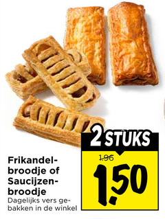  150 frikandel broodje saucijzen dagelijks vers bakken 2stuks 