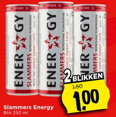  slammers energiedrank 2 100 250 energy refreshing with unique taste caffeine blik ml swimmers blikken 