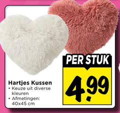  hartjes kussen kleuren cm stuk 