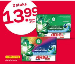  ariel wasmiddel 2 151 stuks 20 action impeccable randen original vlekverwijdering oplosbaar 4in1 color 