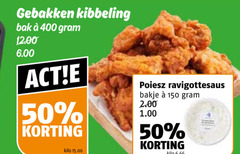  50 150 400 gebakken kibbeling bak kilo ravigottesaus bakje 