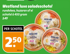  400 westland luxe saladeschotel rundvlees huzaren ei schotel 2 50 kilo 
