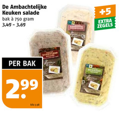  750 ambachtelijke keuken salade bak kilo 5 zegels 