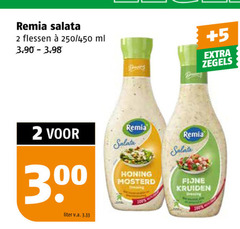  2 100 200 300 remia salata flessen 250 450 ml liter v.a. 5 zegels honing mosterd kruiden 