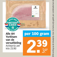  50 100 yorkham 2e halve combinatie beter natuur boer versafdeling actieprijs kilo 