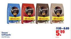  douwe egberts senseo koffiepads 48 coffee classic strong gourmet mega pack pads posities zak stuks 5.99 
