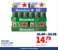  heineken 0.0 blikjes bier 6 24 33 330 beer pack honneur amsterdam orig leder teelt tray ml groothandel 