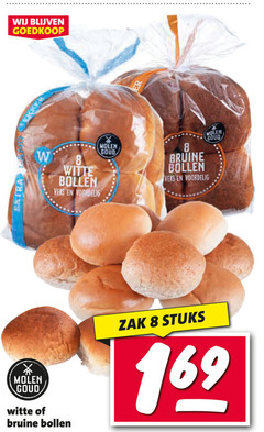  bolletjes 8 molen goud witte bollen vers bruine zak stuks 