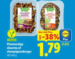  300 vemondo plantaardige shoarma basis champignon burger label ge 