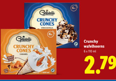  6 gelatelli crunchy cones stracciatella 6x layers caramel cocoa cone ml wafelhoorns 