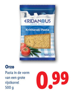  500 eridanous green style kritharaki pasta ge vorm rijstkorrel 