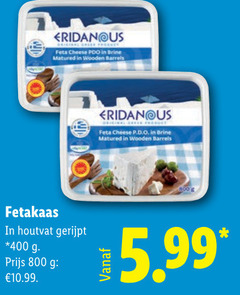  400 eridanous feta cheese brine matured wooden fetakaas gerijpt 5.99 