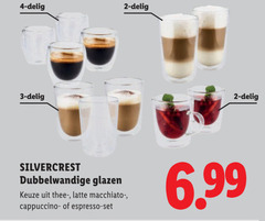  2 3 4 delig silvercrest dubbelwandige glazen thee latte macchiato cappuccino espresso 