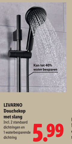  1 2 40 water besparen livarno douchekop slang dichtringen waterbesparende 5.99 