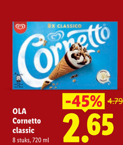  8 720 classico ola cornetto classic stuks ml 