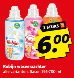  robijn wasverzachter 2 robin stuks flacon ml 
