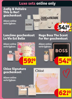  luxe online only zadig voltaire this geschenkset zang la vie belle lancome chloe signature hugo boss scent for 