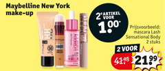  2 100 maybelline new york make up frase mascara sensational body stuks 