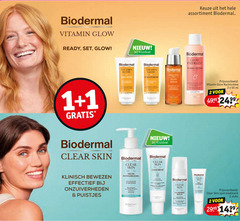  1 2 50 4998 biodermal vitamin glow ready kruidvat nachtcreme serum clear skin klinisch bewezen effectief onzuiverheden puistjes dagcreme milde reinigingsgel assortiment exfoliant sa ph creamy kalmerend ml spot treatment stuks 