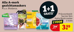  1 2 merk gezichtsmaskers kruidvat stuks garnier skin hydra masker glass 