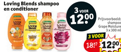  3 300 loving blends shampoo conditioner grape moisture ml 