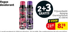  1 2 3 5 50 60 150 vogue deodorant deospray charming parfum ml combinatie 