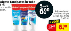  5 1345 colgate tandpasta tube ml pakken fresh gel triple action at protection 60 white 