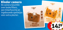  kinder camera filters timerfunctie ingebouwde spelletjes plezier bear panther 