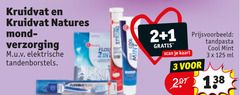  1 2 3 kruidvat natures mondreinigingsproducten verzorging elektrische tandenborstels flexible pelle flos strong scan kaart tandpasta cool mint ml 