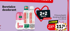  borotalco deodorant 2 4 150 original scan kaart deospray ml 