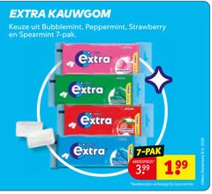  kauwgom 7 peppermint strawberry spearmint pak 3.99 mars nederland b.v. 
