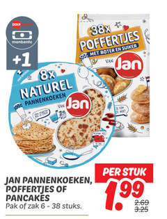  jan pannenkoeken poffertjes 6 deka b monbento 1 8x naturel boter suiker pancakes pak zak stuks stuk 