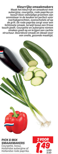  paprika courgette 2 smaakmakers kleurrijk smaakvol aubergine rode bosui groenten keuken roerbakgerechten ovenschotels grill lichtzoete frisse touch nemen smaken zachte structuur boordevol maaltijd pick mix hollandse 