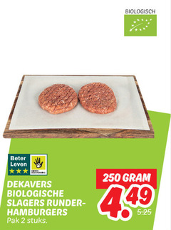  hamburgers 2 250 biologisch beter leven bescherming dekavers biologische slagers runder pak stuks 4 