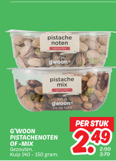  pistachenoten pistache noten gezouten gwoon tafel mix kuip stuk 