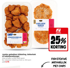  lekkerbekjes kibbeling 3 25 200 300 gecertificeerd duurzame visseri www.msc.org jumbo gebakken saus kruiden 00 personen min nutri score gewicht gebruiken certified farming kabeljauw burger voorgebakken lekkerbek kabeljauwburger schalen schaal ca. fish eten natuurlijk chips 