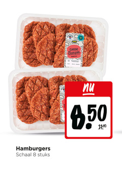  hamburgers 8 50 classic burger rundvlees sea schaal stuks 