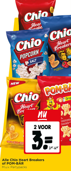  2 3 hear popcorn salt heart breakers shaped potato snack paprika new rij kunstmatige smaakversterkers der kleurstoffen colorants artificiels pom bear partypacks 