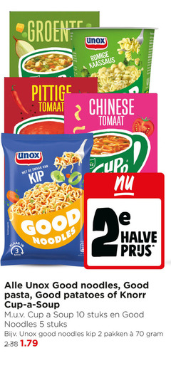  unox cup a soup noodles 1 2 5 10 groente pittige tomaat romige kaassaus chinese klaar min kip good halve pasta potatoes knorr stuks pakken 