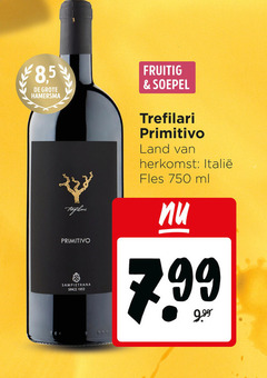 rode wijn 750 8 5 hamersma primitivo since fruitig soepel land fles ml 