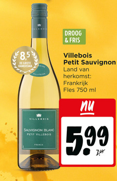 witte wijn 750 8 5 hamersma millesime sauvignon blanc petit france droog fris land frankrijk fles ml 5.99 