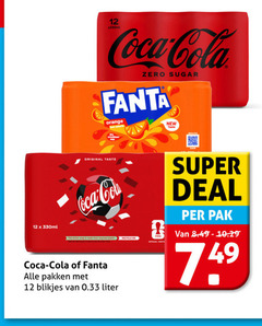  coca-cola fanta cola frisdrank 12 coca zero sugar orange original taste 330ml pakken blikjes liter new official darth super deal pak 