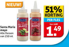  santa maria mayonaise 250 mayo flessen ml lime smoky chipotle chili fles 