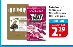  100 bosvruchtrode oldtimers cadillacs mix volzoet zoethout arabische smaakstoffen scheepsknopen zoute ruiten karakter drop autodrop pakken pak smaken kleuren 