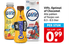  optimel vifit chocomel drinkyoghurt chocolademelk kiwi aardbei banaan protein pakken liter stuk 