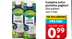  campina yoghurt 1 55 volle pakken liter pak 
