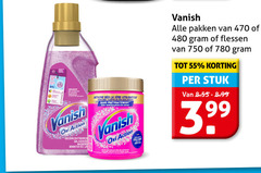  vanish vlekkenverwijderaar 55 750 action geconcentreerd gel booster utilisation sans pakken flessen stuk 